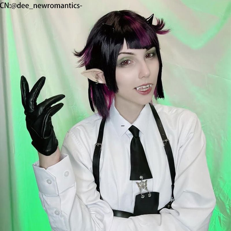 Twisted Wonderland Lilia Vanrouge Purple Mixed Black Cosplay Wigs - lemailwigs
