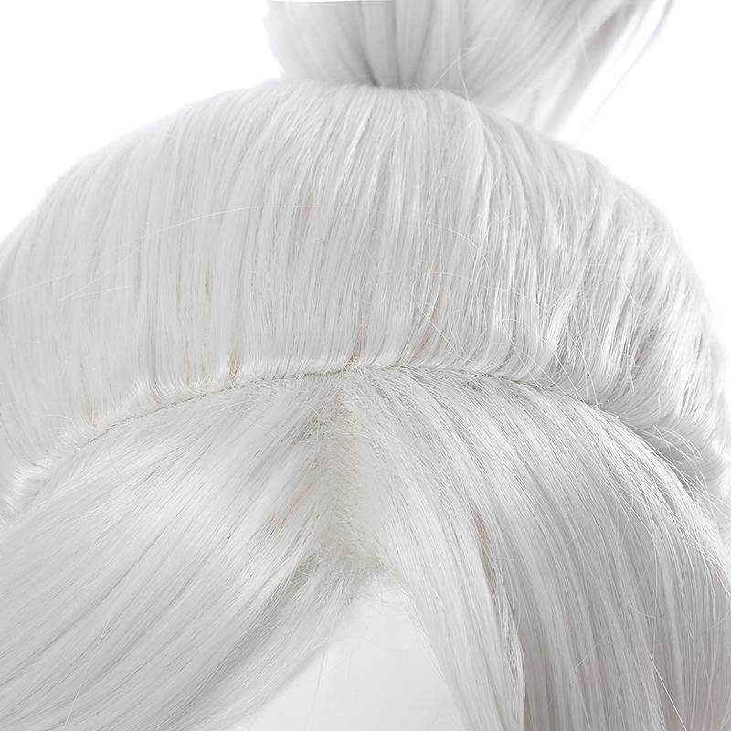 Valorant Jett Silver Grey Ponytail Cosplay Wigs - lemailwigs