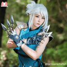 Valorant Jett Silver Grey Ponytail Cosplay Wigs - lemailwigs