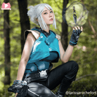 Valorant Jett Silver Grey Ponytail Cosplay Wigs - lemailwigs