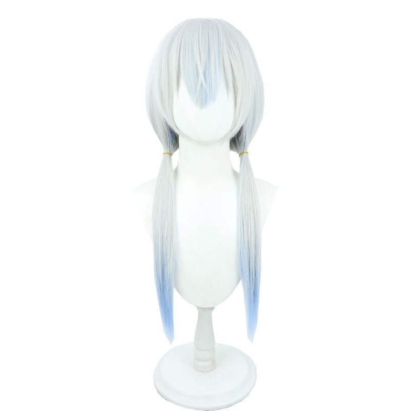 Vtuber Hakase Fuyuki Grey Mixed Blue Cosplay Wig - lemailwigs
