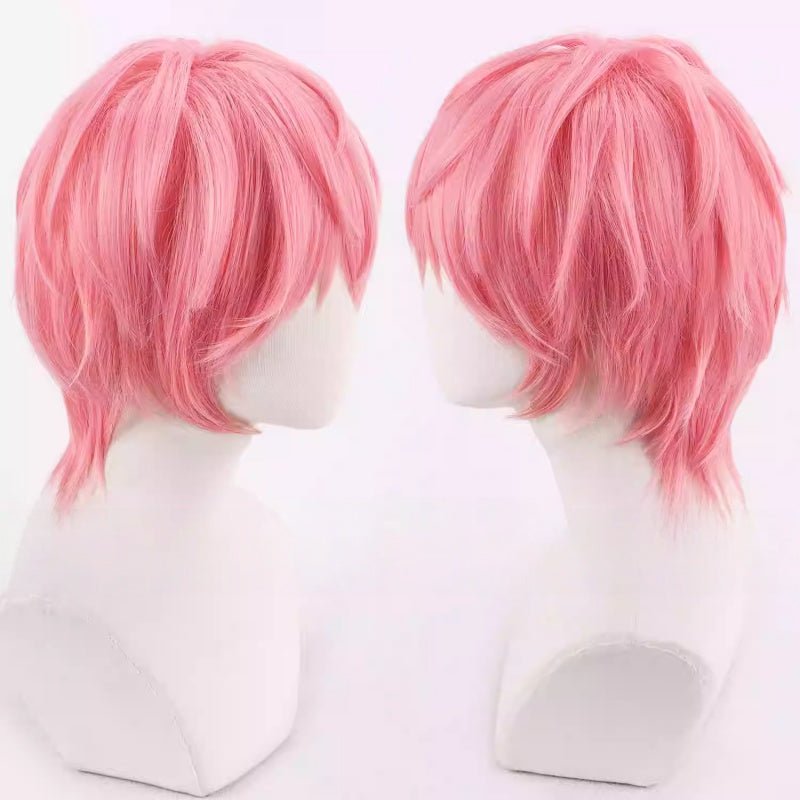 Vtuber Rikka Holostars Short Pink Cosplay Wig - lemailwigs