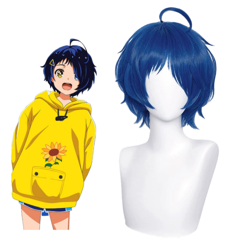 Wonder Egg Priority Ohto Ai Short Blue Cosplay Wigs - lemailwigs