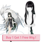 Wuthering Waves Baizhi Black mixed White Cosplay Wig - lemailwigs
