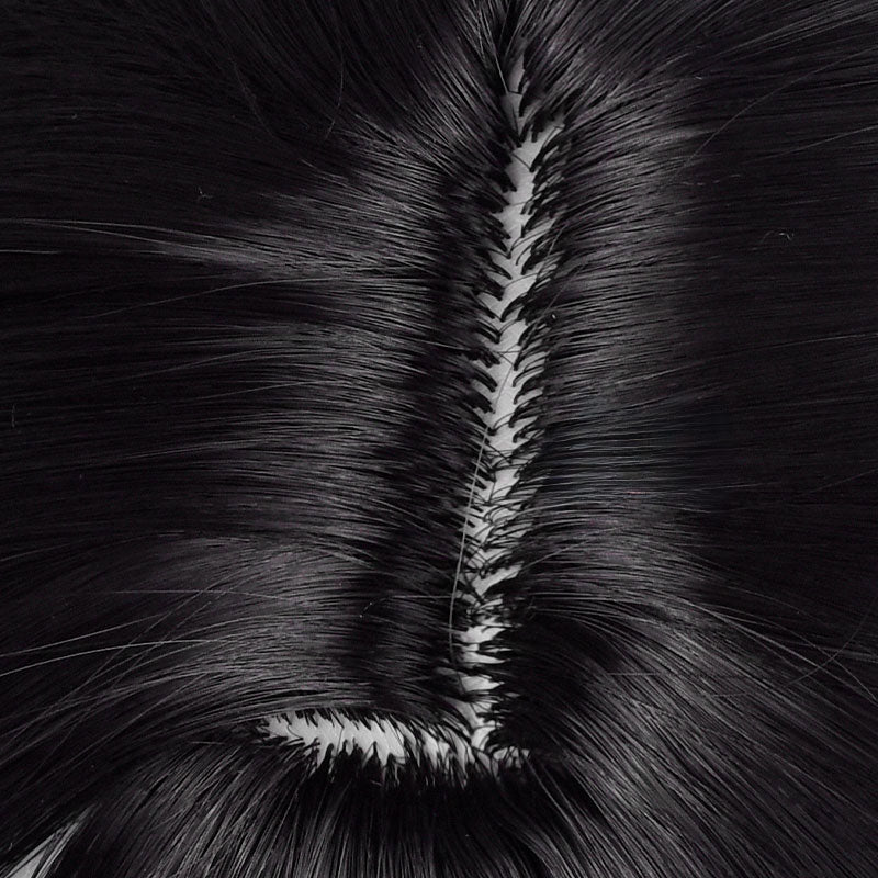 Wuthering Waves Baizhi Black mixed White Cosplay Wig - lemailwigs