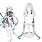 Wuthering Waves Jinhsi White mixed Blue Long Ponytail Cosplay Wig - lemailwigs