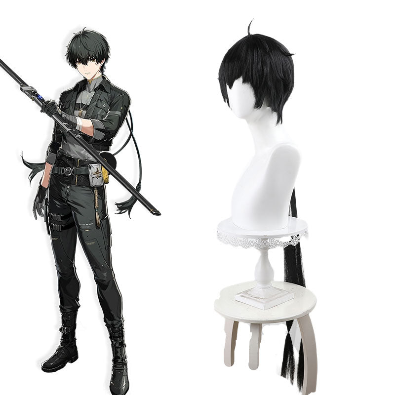 Wuthering Waves Rover Male Black Cosplay Wig - lemailwigs