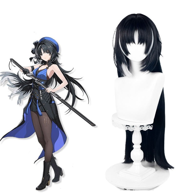 Wuthering Waves Yangyang Black mixed White Cosplay Wig - lemailwigs
