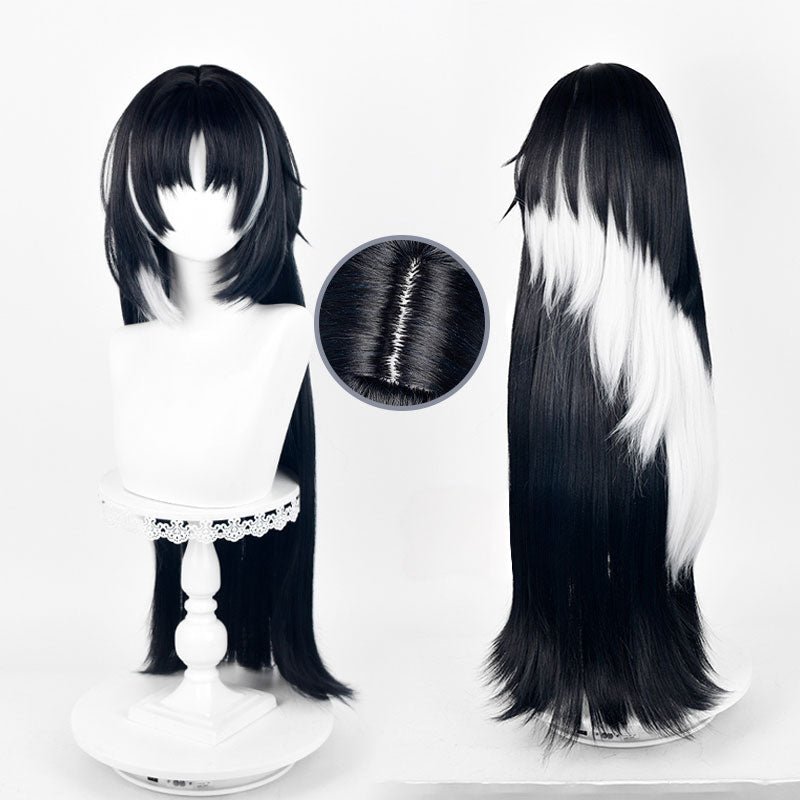 Wuthering Waves Yangyang Black mixed White Cosplay Wig - lemailwigs