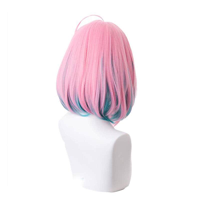 Yumemi Riamu Short Pink Mixed Blue Cosplay Wigs - lemailwigs