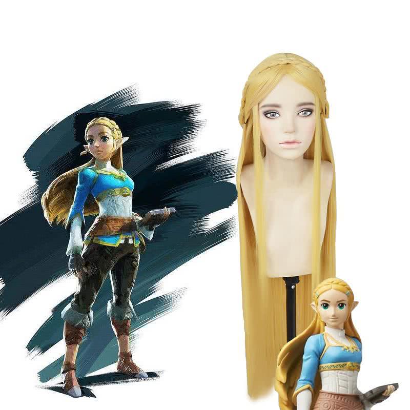 Zelda: Breath of the Wild Princess Zelda Long Straight Blonde Cosplay Wigs - lemailwigs