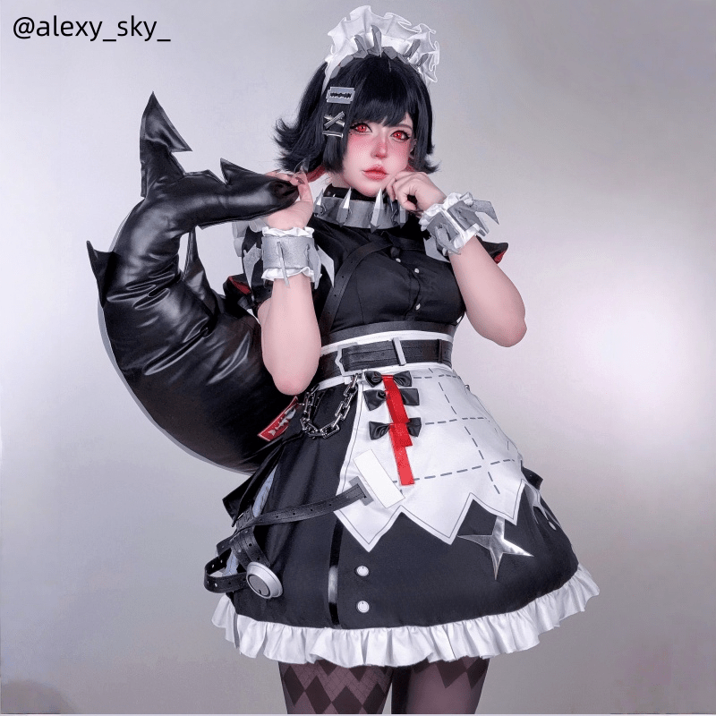 Zenless Zone Zero Ellen Joe Black Pink Short Cosplay Wigs - lemailwigs