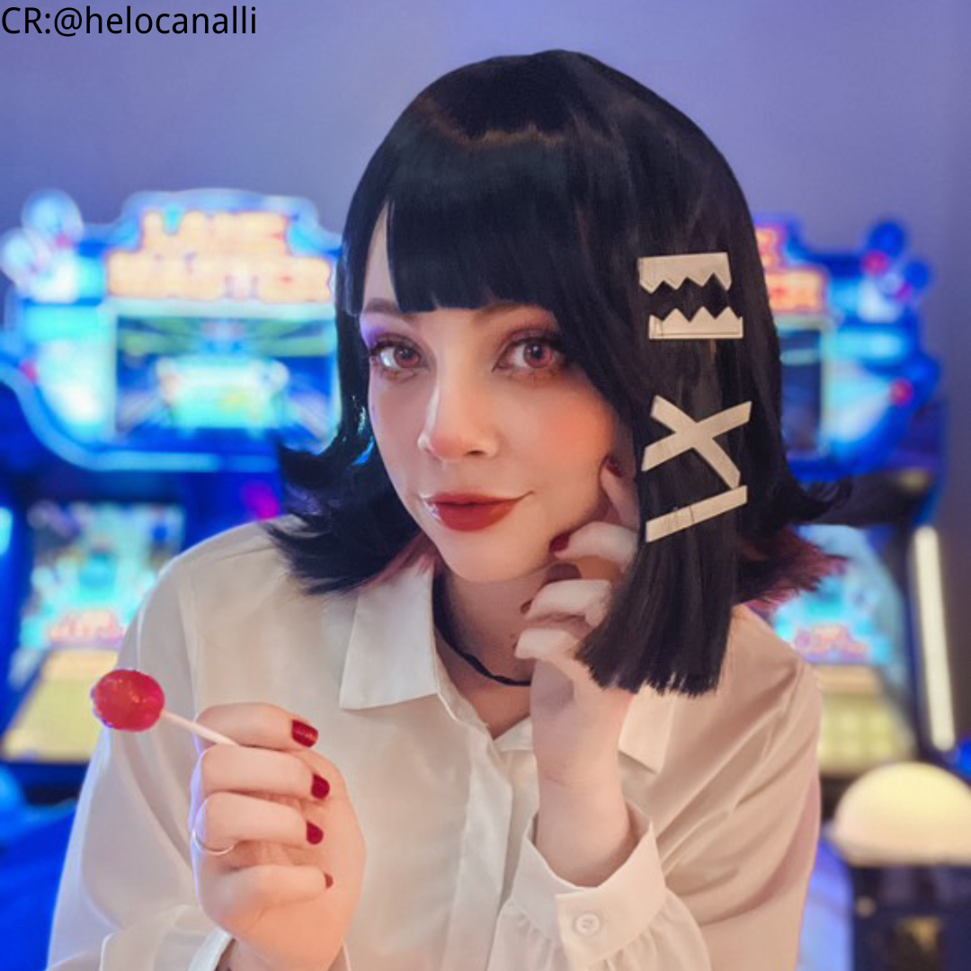 Zenless Zone Zero Ellen Joe Black Pink Short Cosplay Wigs - lemailwigs