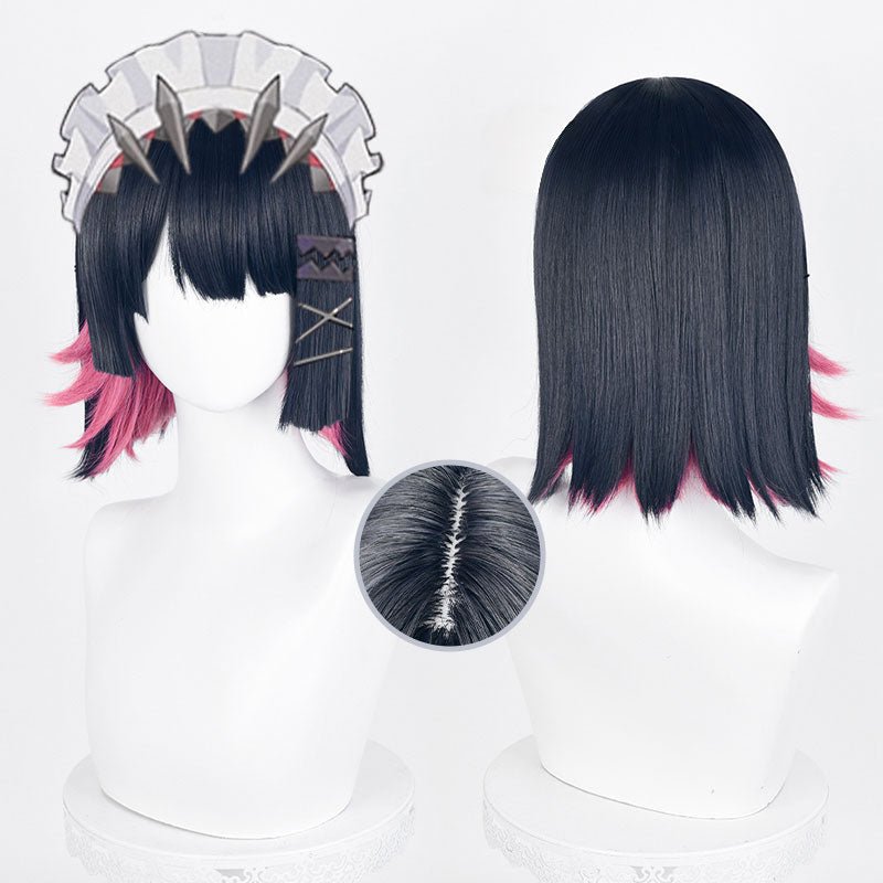 Zenless Zone Zero Ellen Joe Black Pink Short Cosplay Wigs - lemailwigs