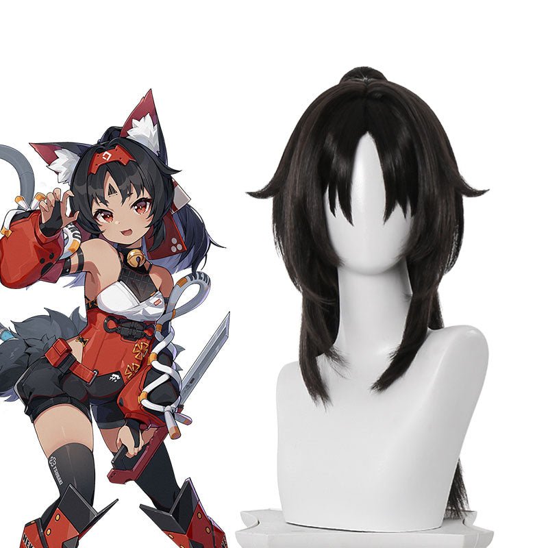Zenless Zone Zero Nekomiya Mana Black Cosplay Wigs - lemailwigs