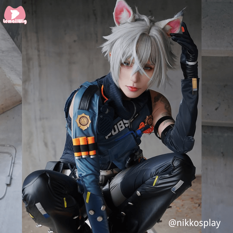 Zenless Zone Zero Seth White Cosplay Wig - lemailwigs