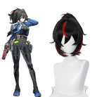 Zenless Zone Zero Zhu Yuan Black Mixed Red Cosplay Wig - lemailwigs
