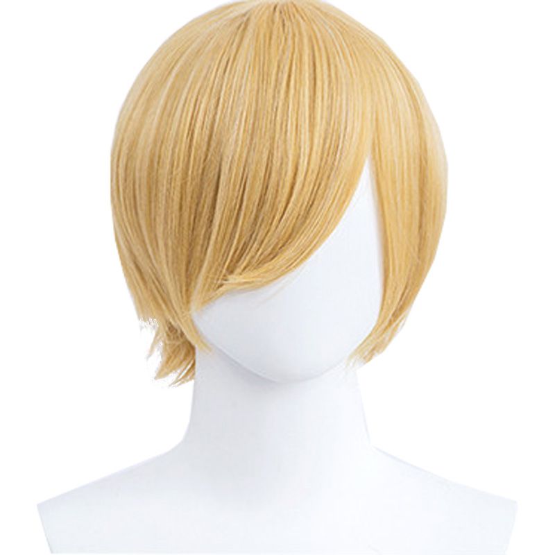 30cm Short Straight Blonde General Anime Cosplay Wigs - lemailwigs