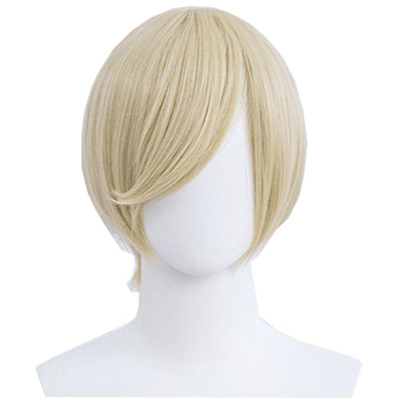 30cm Short Straight Light Blonde General Anime Cosplay Wigs - lemailwigs
