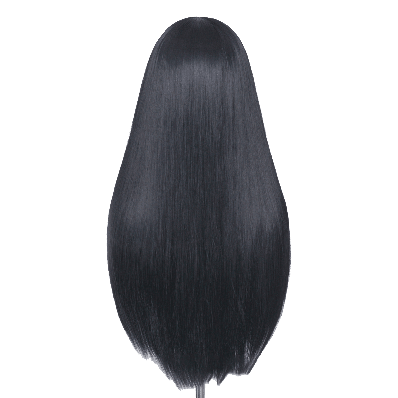 60cm Long Straight Black Color General Anime Cosplay Wigs - lemailwigs