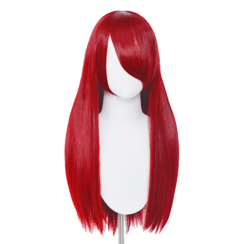 60cm Long Straight Red Color General Anime Cosplay Wigs - lemailwigs