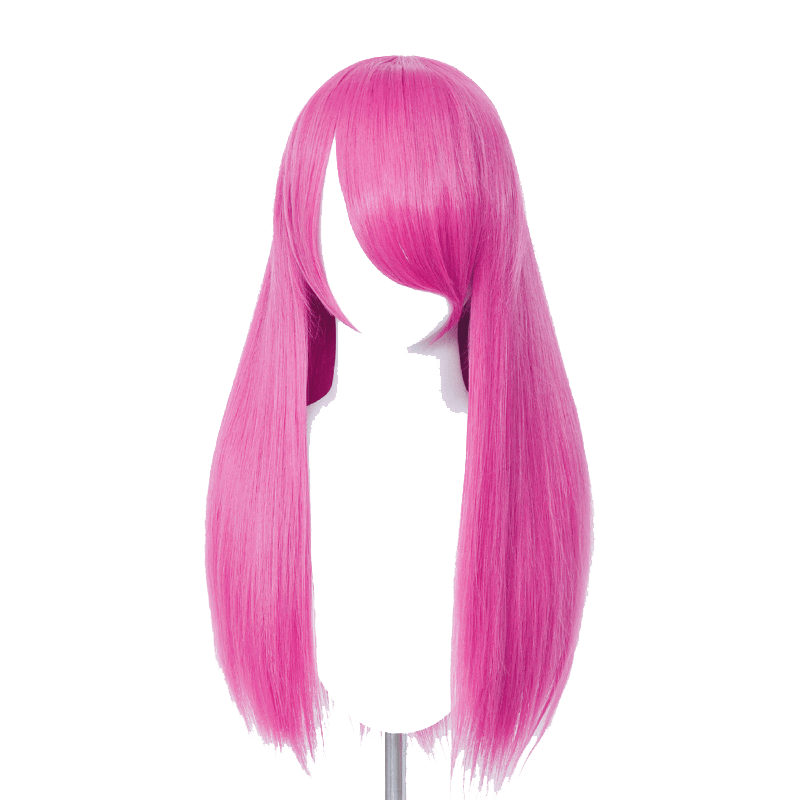 60cm Long Straight Rose Red Color General Anime Cosplay Wigs - lemailwigs