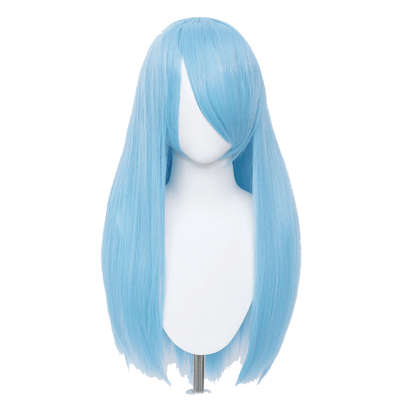 60cm Long Straight Sky Blue Color General Anime Cosplay Wigs - lemailwigs