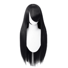 80cm Long Straight Black Color General Anime Cosplay Wigs - lemailwigs