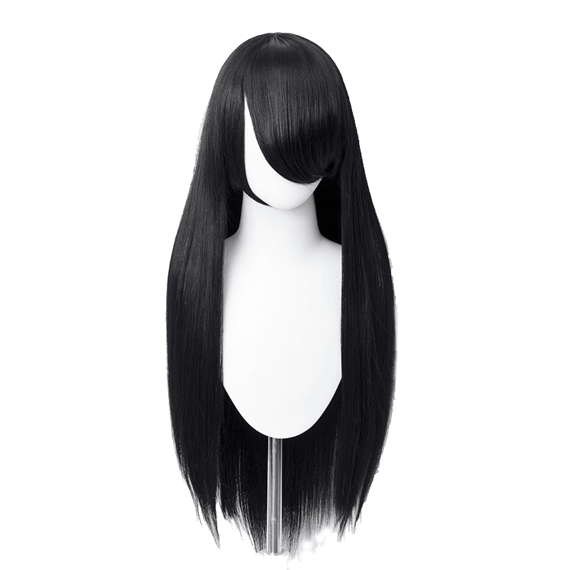80cm Long Straight Black Color General Anime Cosplay Wigs - lemailwigs