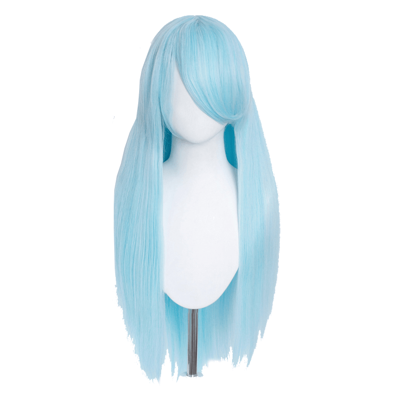 80cm Long Straight Ice Blue Color General Anime Cosplay Wigs - lemailwigs