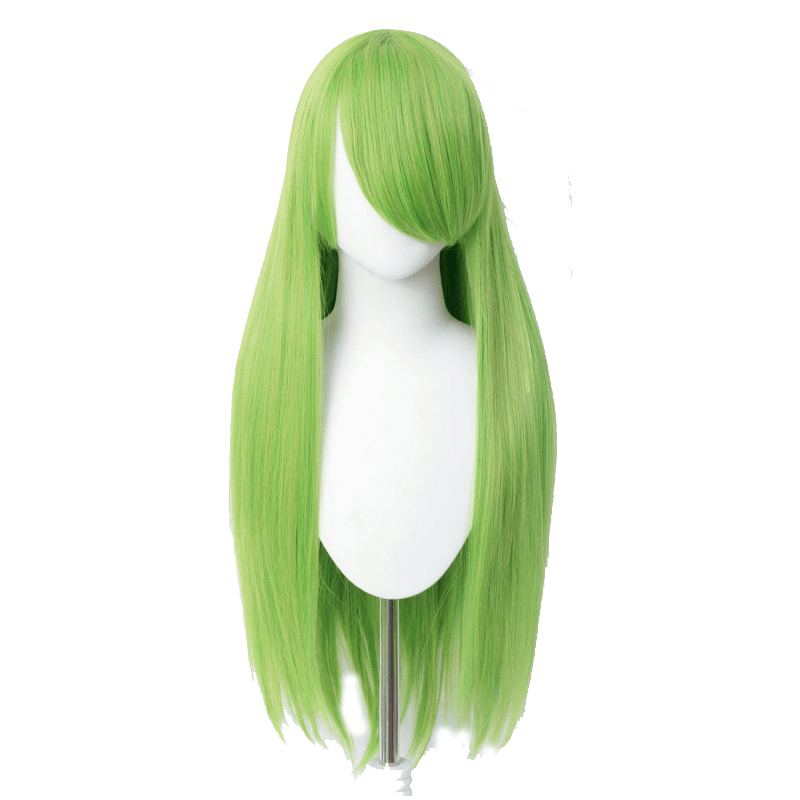 80cm Long Straight Light Green Color General Anime Cosplay Wigs - lemailwigs