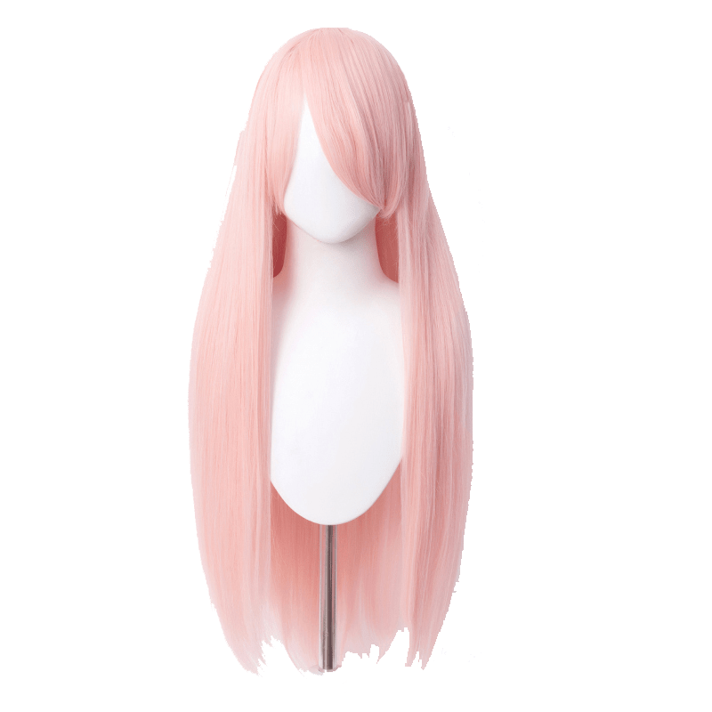80cm Long Straight Light Pink Color General Anime Cosplay Wigs - lemailwigs