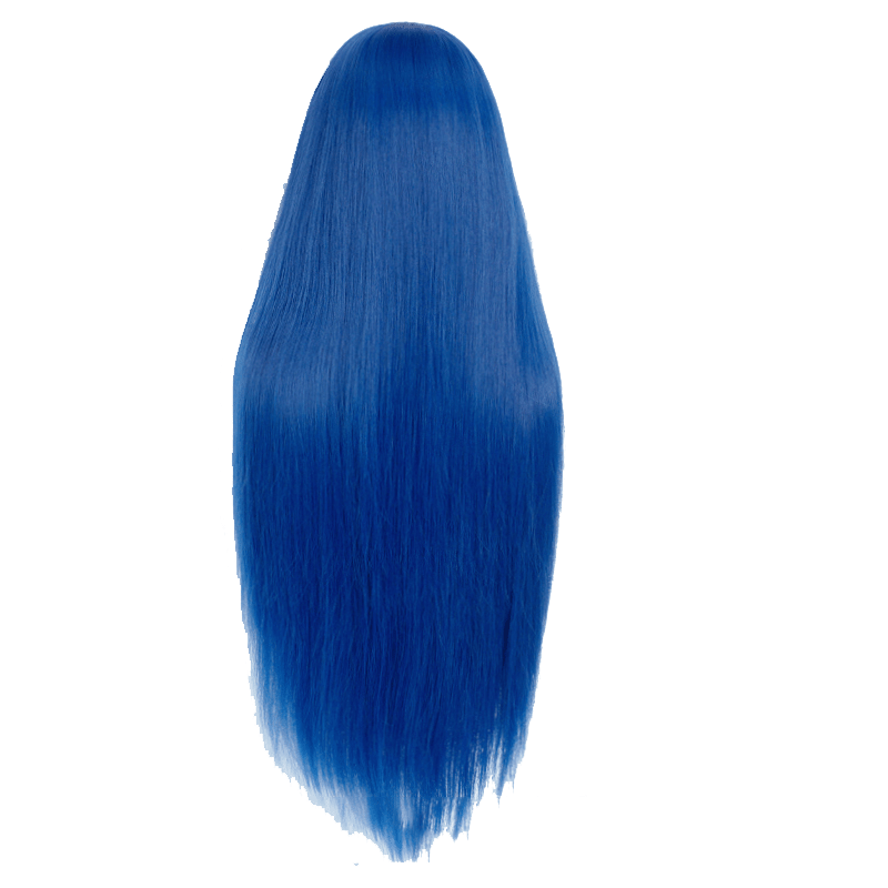 80cm Long Straight Mixed Blue Color General Anime Cosplay Wigs - lemailwigs