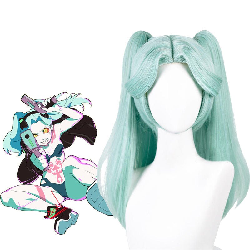 Cyberpunk Edgerunners Rebecca Light Green Cosplay Wigs - lemailwigs