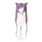 Game Genshin Impact Keqing Long Mixed Purple Ponytail Cosplay Wigs With Ears - lemailwigs