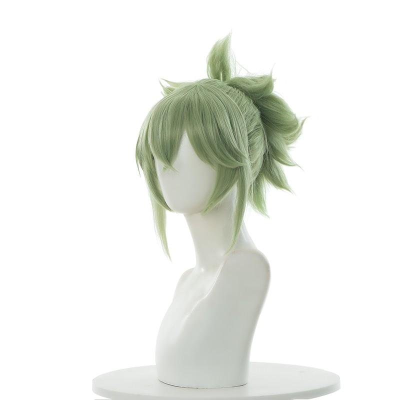 Genshin Impact Kuki Shinobu 40cm Green Cosplay Wig - lemailwigs