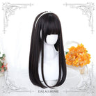 Harajuku Soft Girl Brown and black Long Straight Lolita Wig - lemailwigs