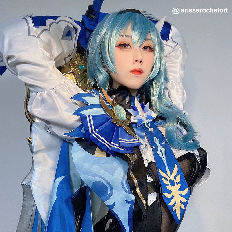 L - email Wig Blue Genshin Impact Eula Cosplay Wig - lemailwigs
