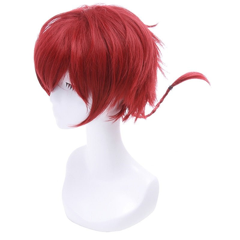New Ranma 1/2 Ranma Saotome Cosplay Wigs 25cm Red Burgundy Short Cosplay Wigs - lemailwigs